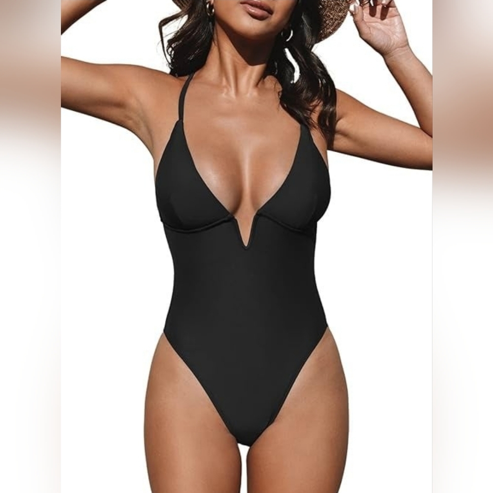 NWT Cupshe Deep Plunge Swimsuit XL